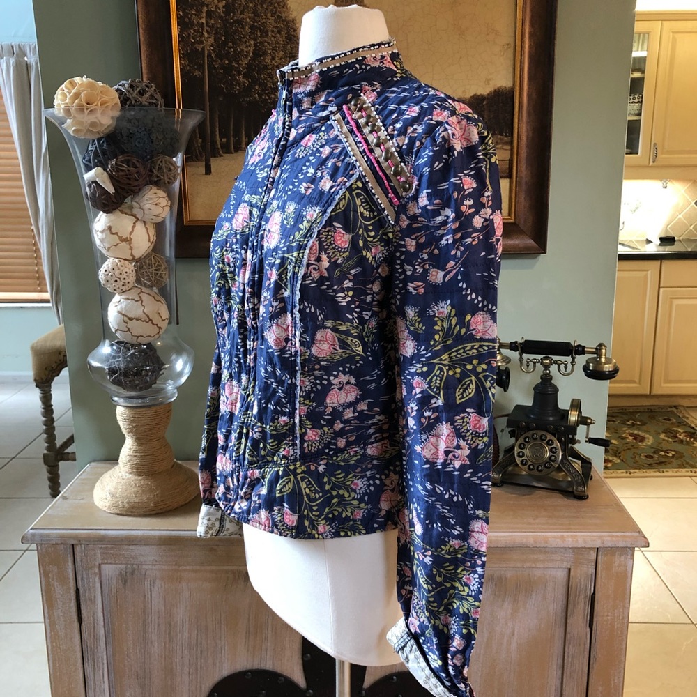 Free People Meadow floral quilted jacket medium - Picture 3 of 8